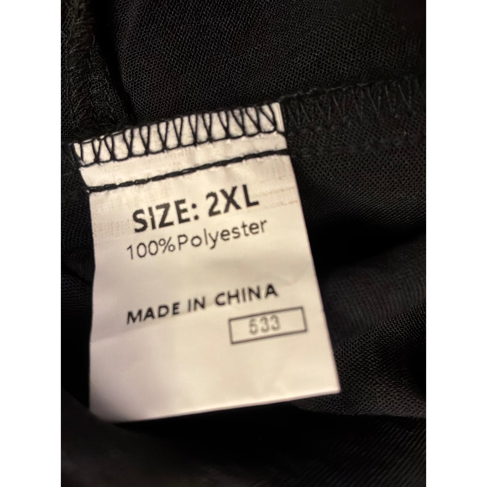 Dokotoo 2X Black Wide Leg Jumpsuit Pockets Bib Front Casual - Picture 4 of 7